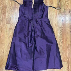 Bridesmaid/Gown Knee-Length, Halter, Eggplant